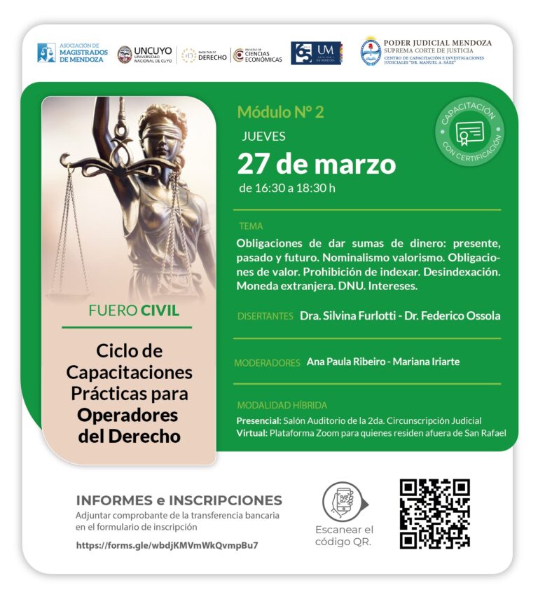 Ciclo de Capacitaciones Prácticas para Operadores del Derecho – Módulo 2