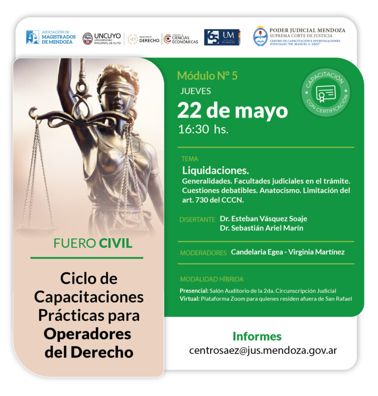 Ciclo de Capacitaciones Prácticas para Operadores del Derecho – Módulo 5