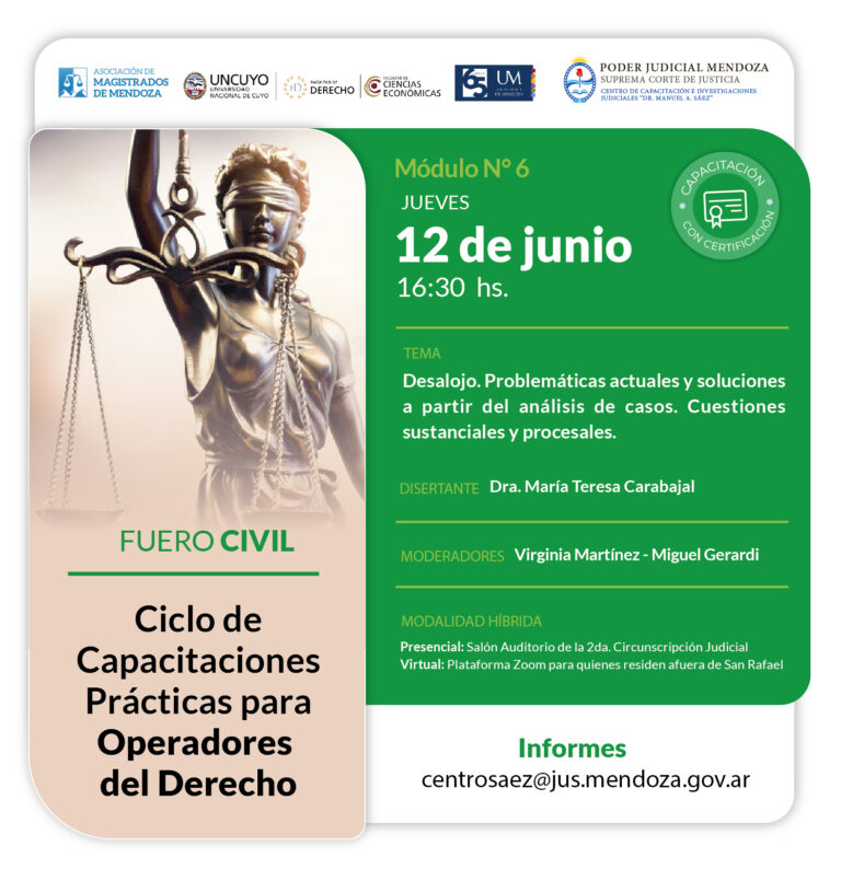 Ciclo de Capacitaciones Prácticas para Operadores del Derecho – Módulo 6