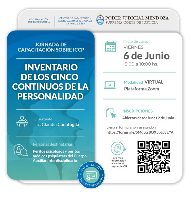 Jornadas de Capacitación sobre Inventario de los Cinco Continuos de la Personalidad