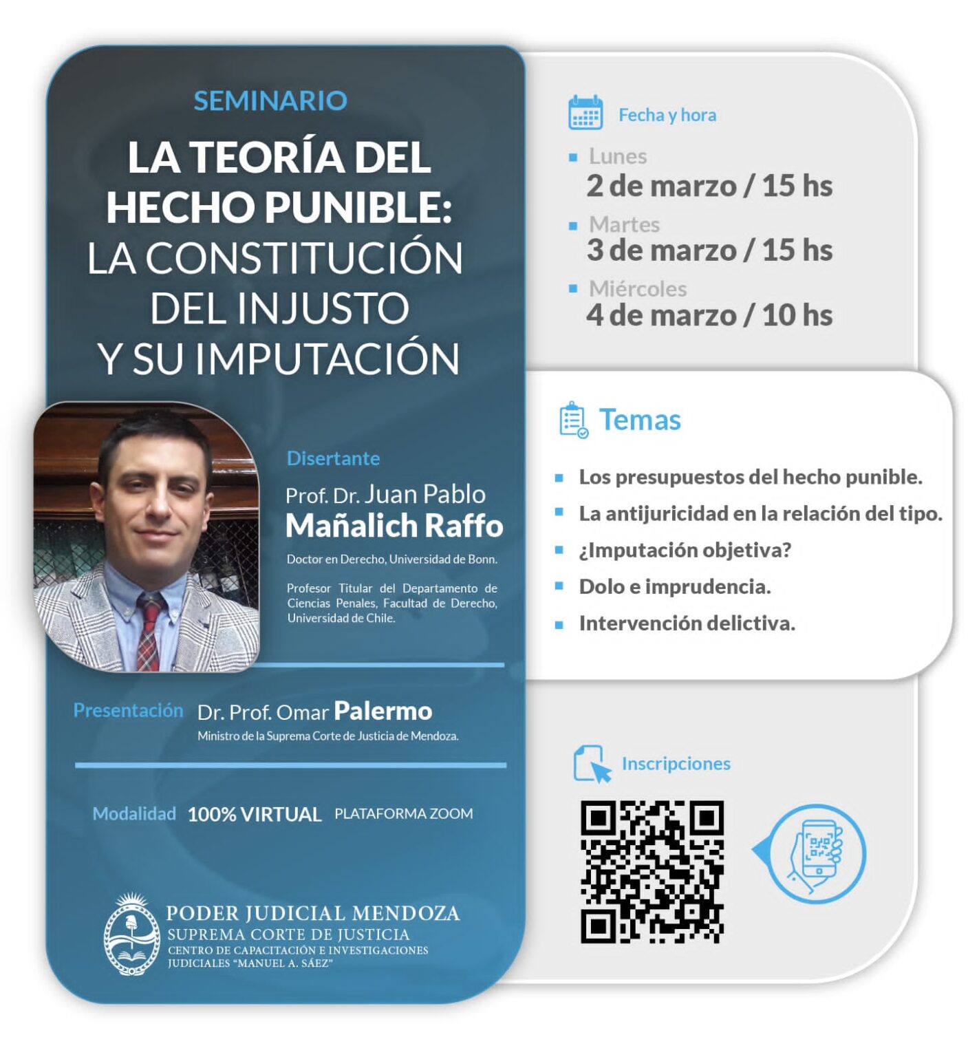 Seminario La teoría del hecho punible: La Constitución del injusto y su ...