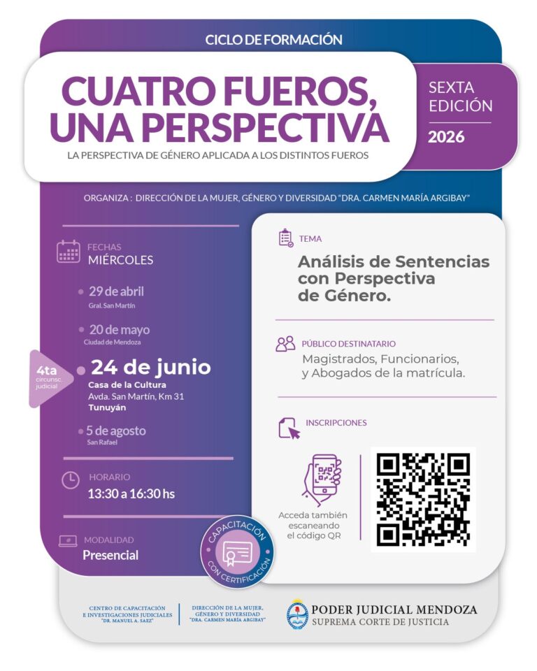 Cuatro fueros, una perspectiva – 6° Edición – Junio 2026