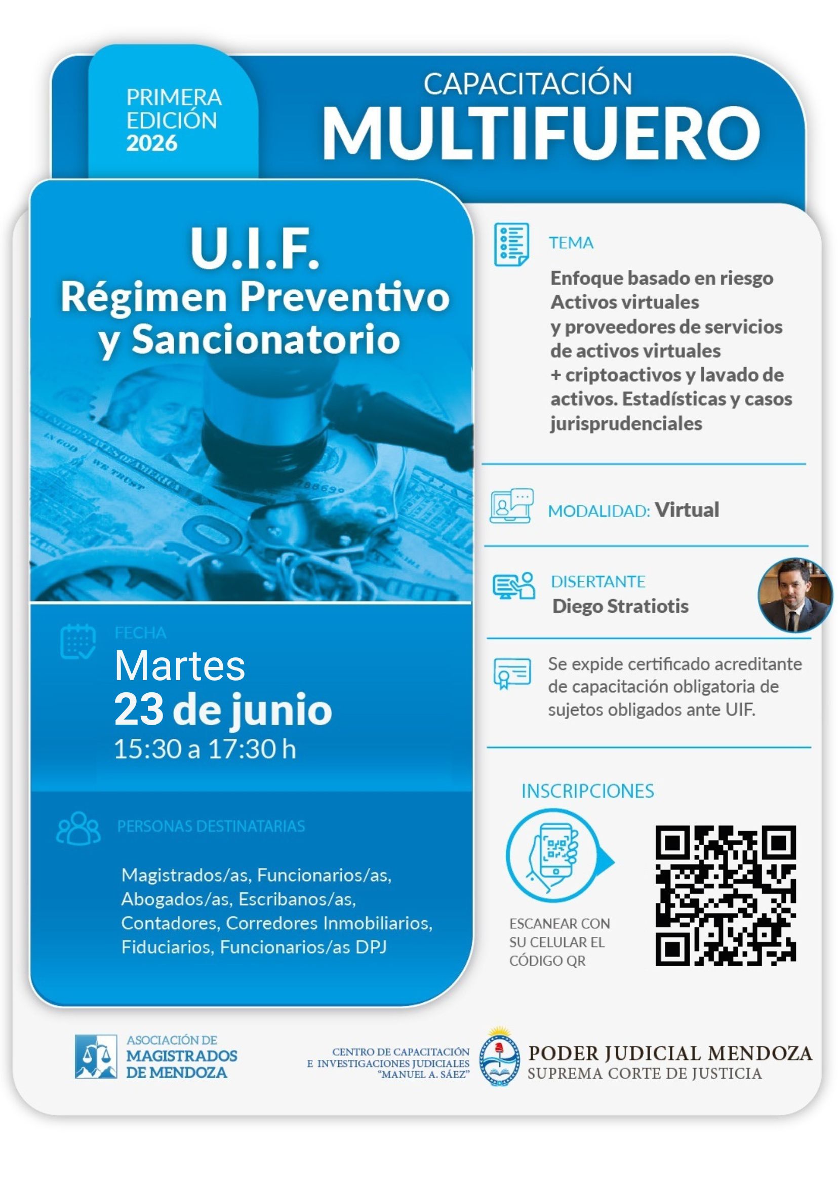 U.I.F. Régimen Preventivo y Sancionatorio - 23 de junio 2026