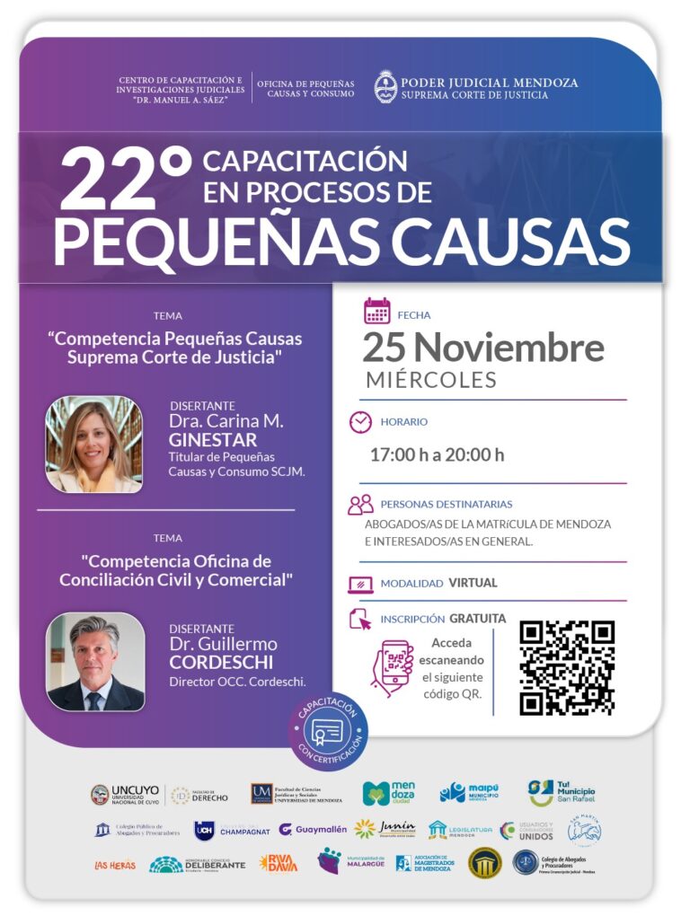 22° Capacitación en Procesos de Pequeñas Causas