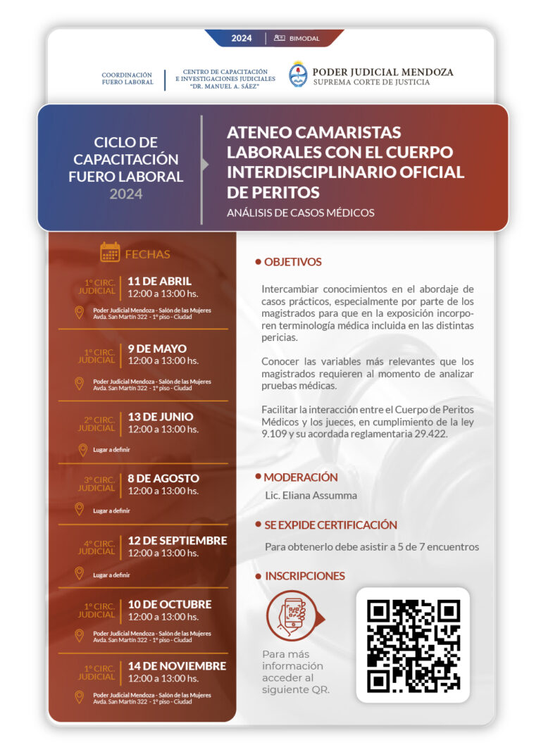 Ateneo Camaristas Laborales con el Cuerpo Interdisciplinario Oficial de Peritos