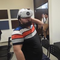 El público probó los lentes de realidad virtual